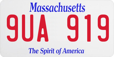 MA license plate 9UA919