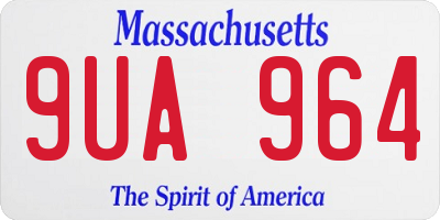 MA license plate 9UA964