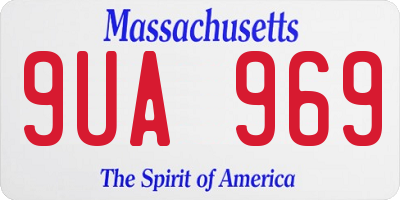 MA license plate 9UA969