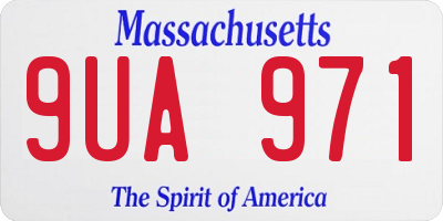 MA license plate 9UA971