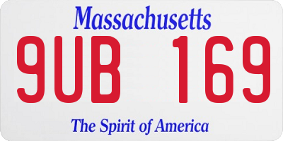 MA license plate 9UB169