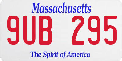 MA license plate 9UB295