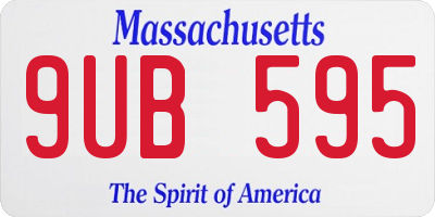 MA license plate 9UB595