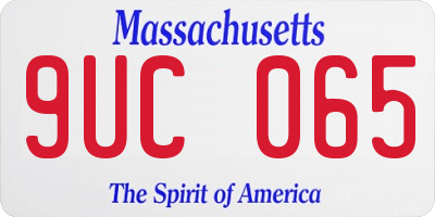 MA license plate 9UC065
