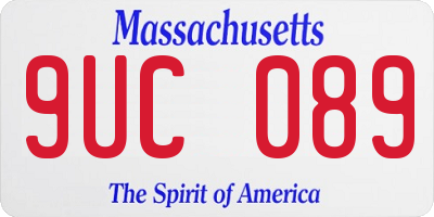 MA license plate 9UC089