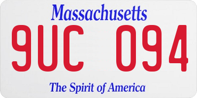 MA license plate 9UC094