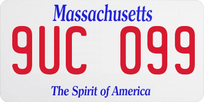 MA license plate 9UC099