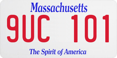 MA license plate 9UC101