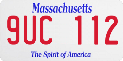 MA license plate 9UC112