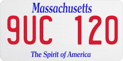 MA license plate 9UC120