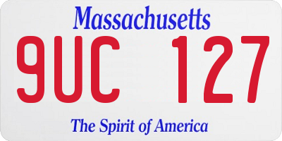 MA license plate 9UC127