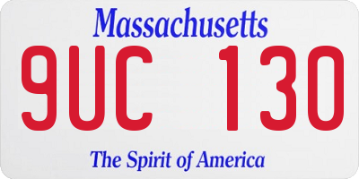 MA license plate 9UC130