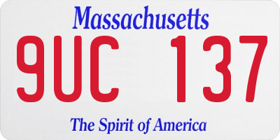 MA license plate 9UC137
