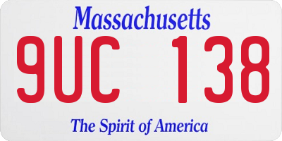 MA license plate 9UC138