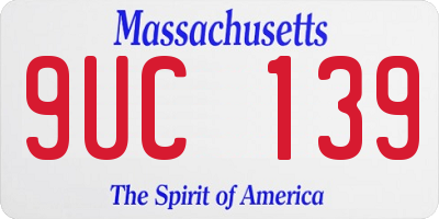 MA license plate 9UC139