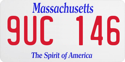 MA license plate 9UC146