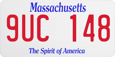 MA license plate 9UC148