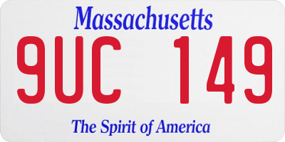 MA license plate 9UC149