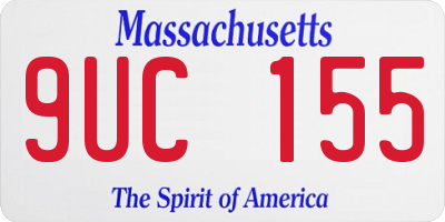 MA license plate 9UC155