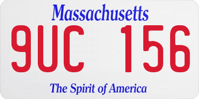 MA license plate 9UC156