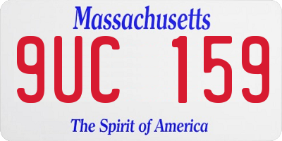 MA license plate 9UC159
