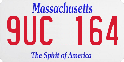 MA license plate 9UC164