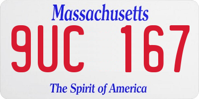 MA license plate 9UC167