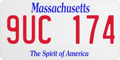 MA license plate 9UC174