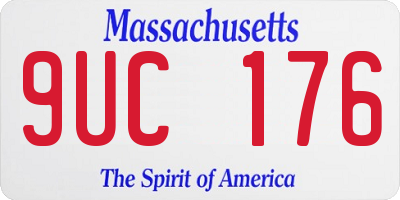 MA license plate 9UC176