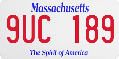 MA license plate 9UC189