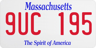 MA license plate 9UC195