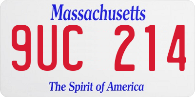 MA license plate 9UC214
