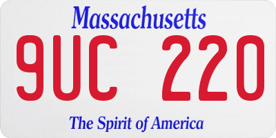MA license plate 9UC220