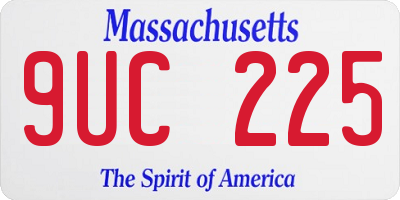 MA license plate 9UC225
