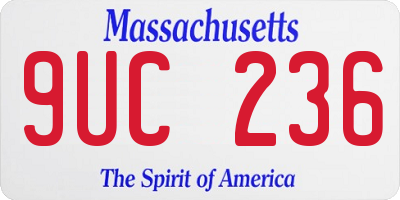 MA license plate 9UC236