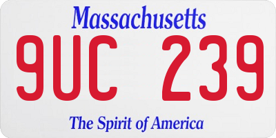 MA license plate 9UC239