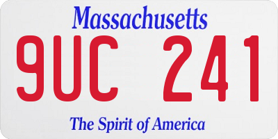 MA license plate 9UC241