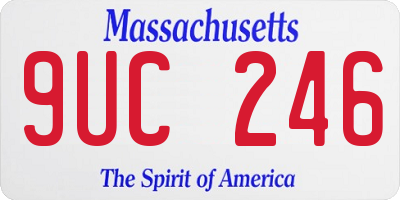 MA license plate 9UC246