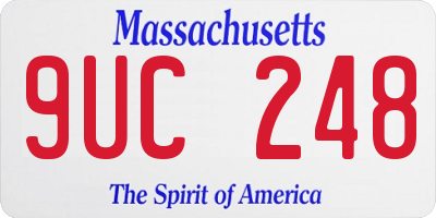 MA license plate 9UC248