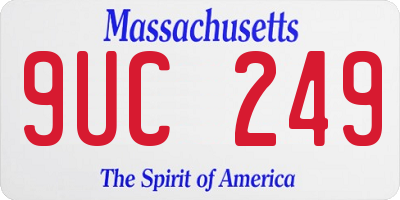 MA license plate 9UC249