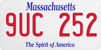 MA license plate 9UC252