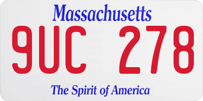 MA license plate 9UC278