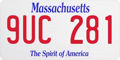 MA license plate 9UC281