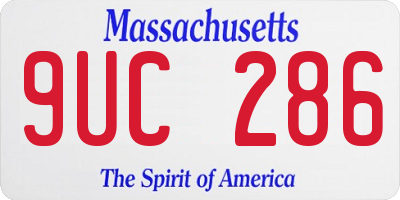 MA license plate 9UC286