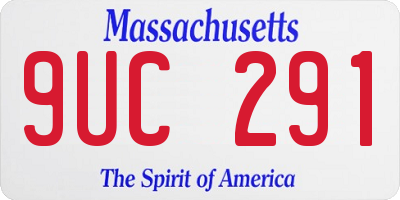 MA license plate 9UC291