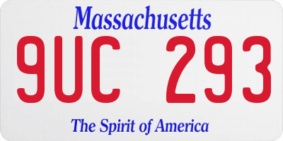 MA license plate 9UC293