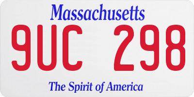 MA license plate 9UC298