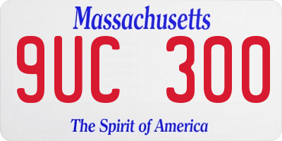 MA license plate 9UC300