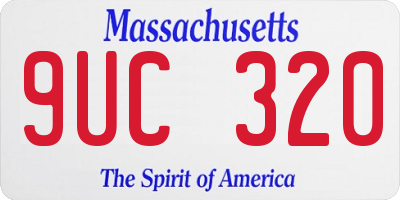 MA license plate 9UC320