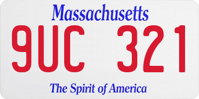 MA license plate 9UC321